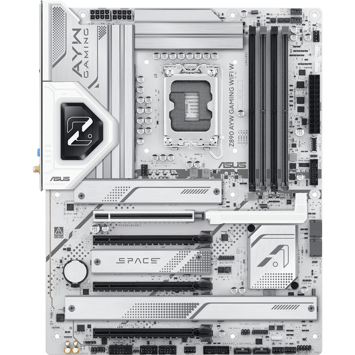 ASUS Z890 AYW GAMING WIFI W ATX Motherboard Support Intel 15th Gen CPU PCIe 5.0 4x DDR5 4x M.2 2x Internal USB2.0 Header 2x Internal USB3.2 Header 1x Internal Type C Header 1x Internal TB Header