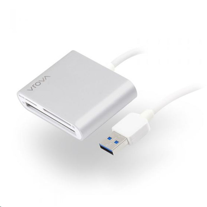 Alogic Vrova Plus Multi Card Reader USB 3.0 - Male to Micro SD - SD & Compact Flash - Aluminium