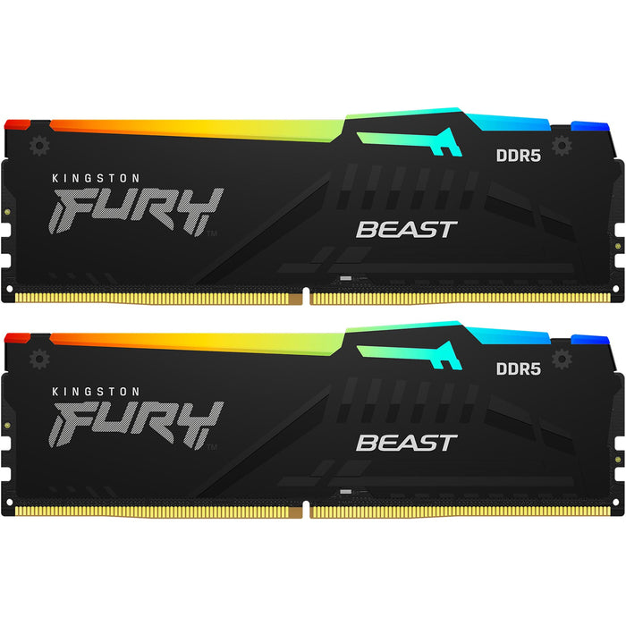 Kingston FURY RGB Beast 16GB DDR5 RGB Desktop RAM Kit 2x 8GB - AMD EXPO - 5200MT/s - CL36