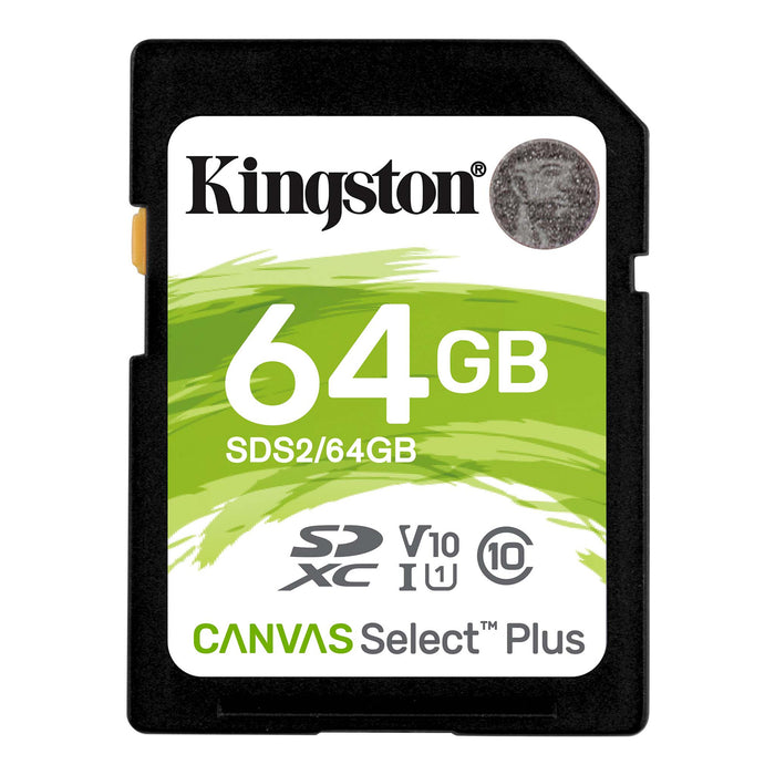 Kingston Canvas Select SDXC Memory Card - 64GB UHS-I - Class 10 - Read up to 100MB/s - Capture in Full HD & 4K UHD Video (1080p)