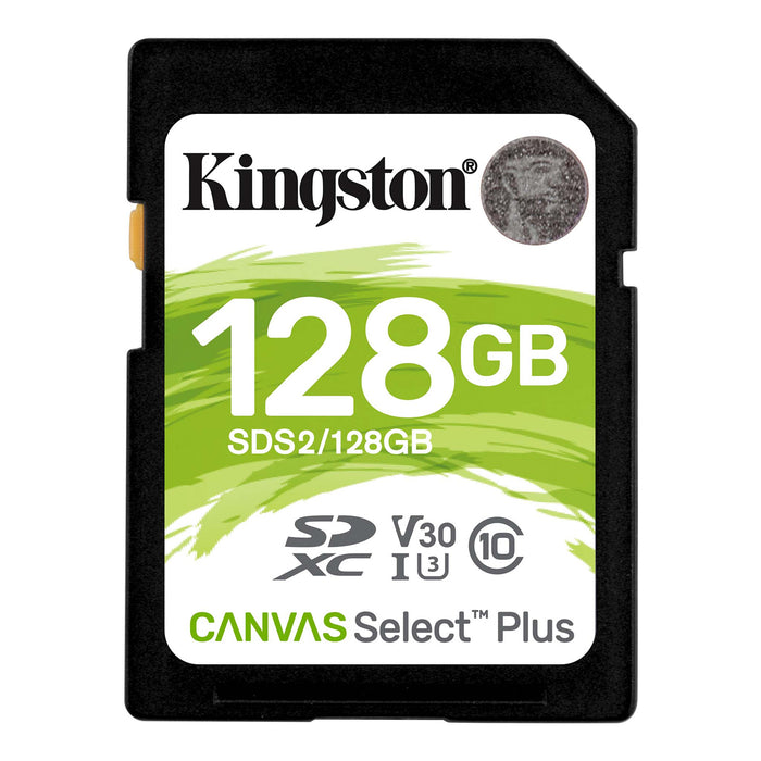 Kingston Canvas Select Plus SDHC Memory Card - 128GB Class 10 - UHS-I - Read up to 100MB/s - Write up to /85MB/s - Capture in Full HD & 4K UHD Video (1080p)