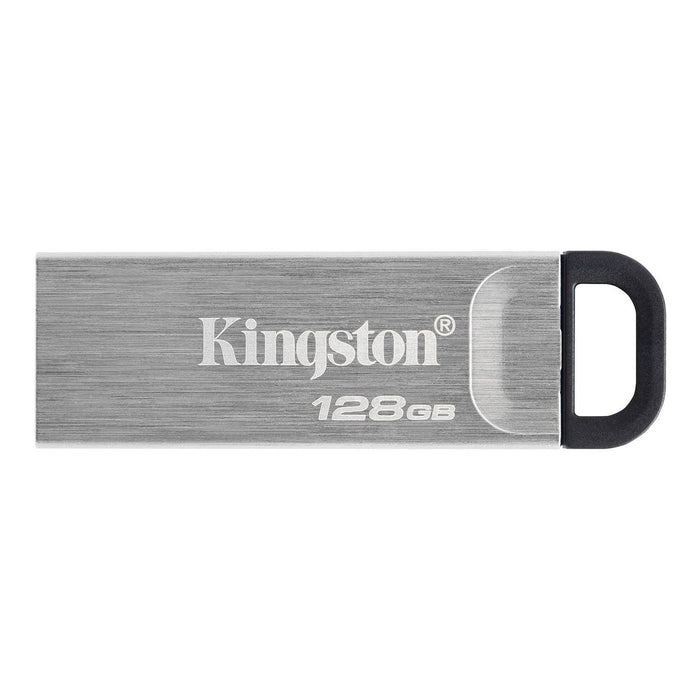 Kingston DataTraveler Kyson USB Flash Drive - 128GB USB 3.2 - Capless Metal Case - Read Up to 200MB/s