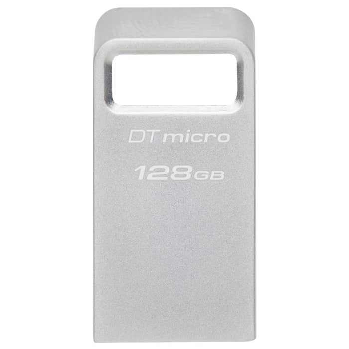 Kingston DataTraveler Micro USB Flash Drive - 128GB Ultra-Small Premium Metal Design - Read up to 200MB/s