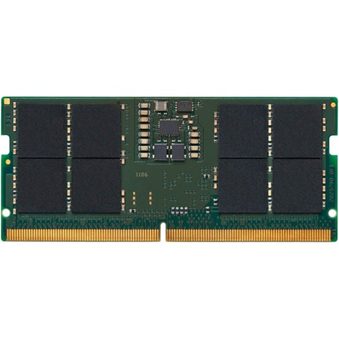 Kingston System-Specific Memory 16GB DDR5 SODIMM Memory Module - - DDR5-4800/PC5-38400 DDR5 SDRAM - 4800 MHz Single-rank Memory - CL40 - 1.10 V - Retail - Non-ECC - Unbuffered Unregistered - 262-pin - SoDIMM KCP548SS8-16