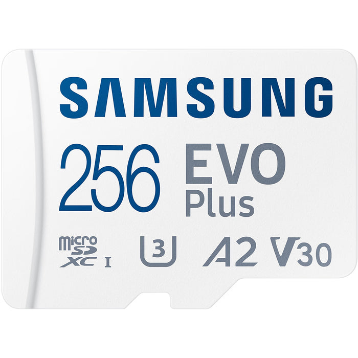 Samsung EVO PLUS microSDXC Memory Card - 256GB Includes Adapters - Read up to 160MB/s