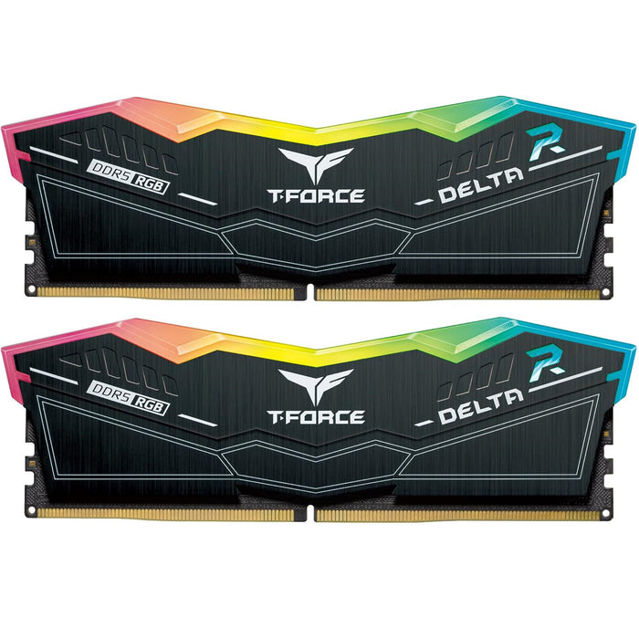 TeamGroup T-Force Delta RGB 32GB DDR5 6000Mhz Desktop RAM Kit - Black 2x 16GB - 6000MHz - CL 38 - Optimized for  AMD EXPO