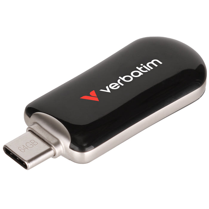 Verbatim 30224 Plectra USB-C Flash Drive Black 64GB