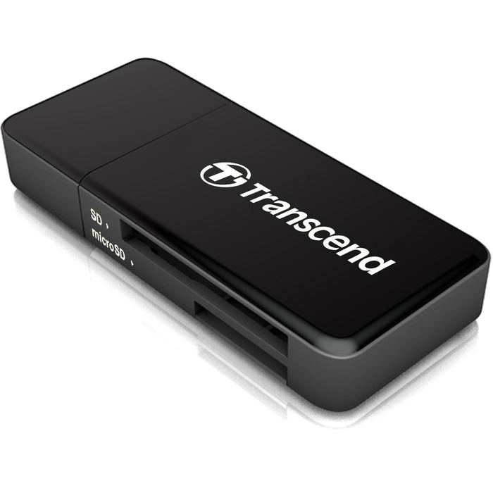 Transcend Compact F5 USB 3.0 Card Reader / Writer - Black Supports SDHC / SD / MMC / MicroSD / MicroSDHC