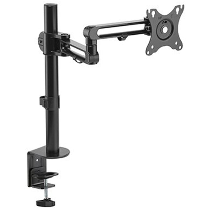 Brateck 17"-32" Monitor Desk Mount. Rotate Extend Tilt and Swivel. Supports VESA 75x75 &100x100.Max Load: 8Kgs. Max Arm Extension 386mm. Matte Black Colour.