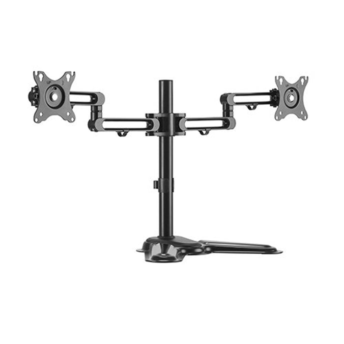 Brateck Lumi LDT30-T024 17"-32" Dual Screen         Articulating Monitor Stand. Free-Tilting Design Sturdy Steel Base 360 Rotary VESA Plate. VESA 75x75 100x100 Max Load 16Kgs. Built-in Cable Management.