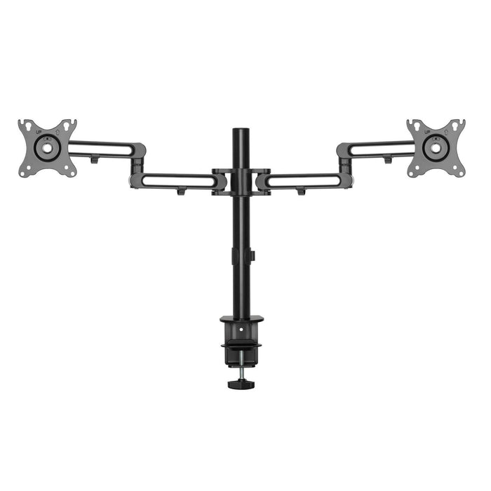 Brateck Lumi LDT30-C024  17-32" Dual Monitor Desk Articulating Mount Arm Bracket. Free-Tilting DesignDesk Clamp ONLY 360 Rotary VESA Plate. VESA 75x75 100x100 Load 8kgs Per. Built-in Cable Manage. Matte Black