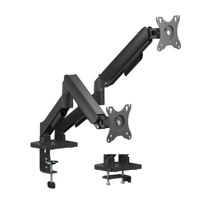 KONIC 17"-32" Eco Dual Monitor Stand - Mechanical Spring Arm - Weight Capacity 2-9kg - VESA 100x100 75x75