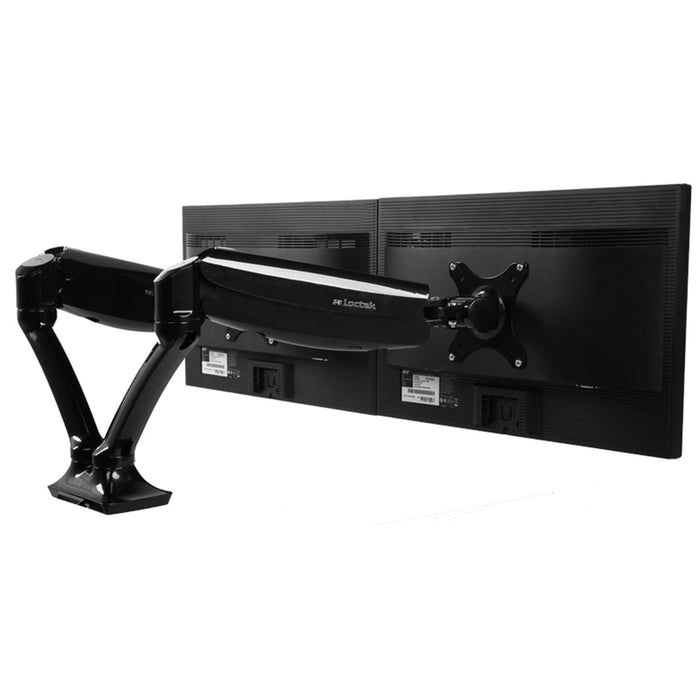 Loctek Pro Mount 17"-30" Dual Gas Spring Monitor Stand - VESA 75 & 100mm - Max Load 5KG Per Arm - 5 Years Warranty