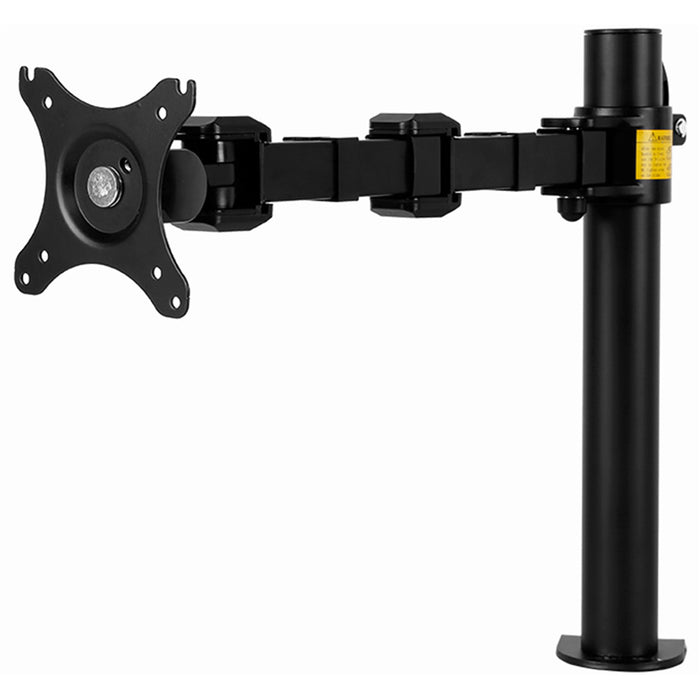 Loctek Eco Mount 10"-30" Single Monitor Ergonomic Swivel Arm - VESA 75 & 100mm - Max Load 10KG - Swivel Adjust -85 -15deg - 5 Years Warranty