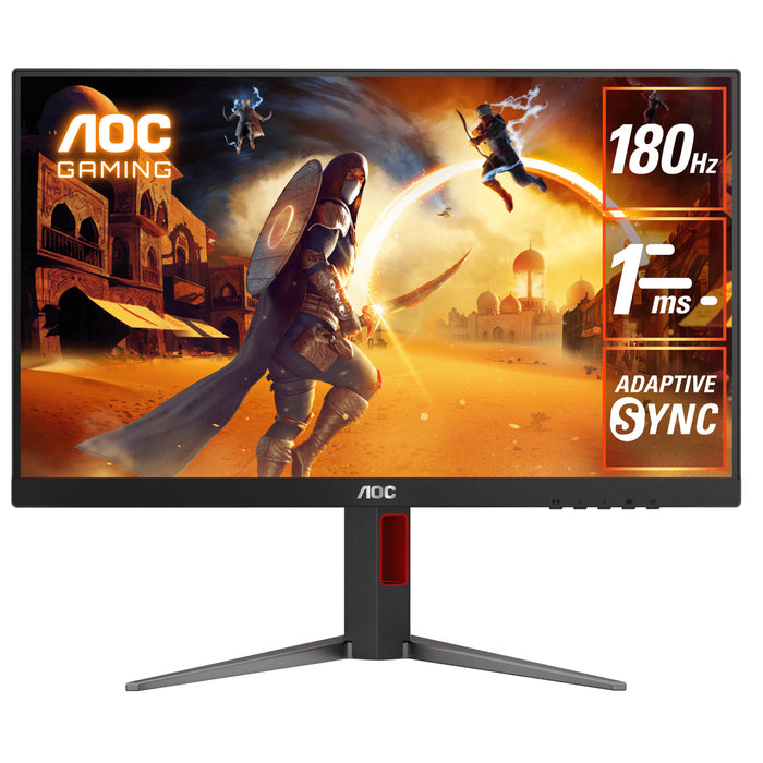 AOC 27G4 27" FHD 180Hz Fast IPS Gaming Monitor 1920x1080 - 1ms - DisplayPort - HDMI - Height / Pivot / Swivel / Tilt Adjustable - 100x100 VESA