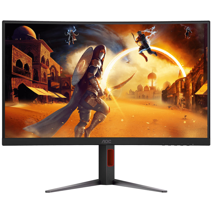 AOC CQ27G4 27" QHD 180Hz Curved Gaming Monitor 2560x1440 - 1ms - HDR10 - HDMI+ DisplayPort - Height Adjustable - 100x100 VESA