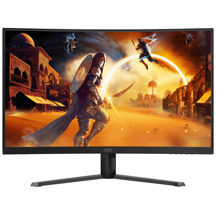 AOC CQ32G4E 31.5" QHD 180Hz Curved Gaming Monitor 2560x1440 - 0.5ms - HDR10 -  DisplayPort - 1x HDMI - AMD FreeSync Premium - Tilt Adjustable - 100x100 VESA