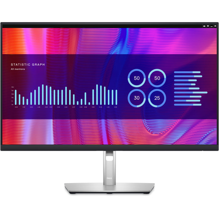 Dell P2723DE 27" QHD Business Monitor 2560x1440 - IPS - DisplayPort - HDMI - USB-C PD 90W - USB - RJ45 - 99% sRGB - Height / Pivot / Swivel / Tilt Adjustable - 100x100 VESA