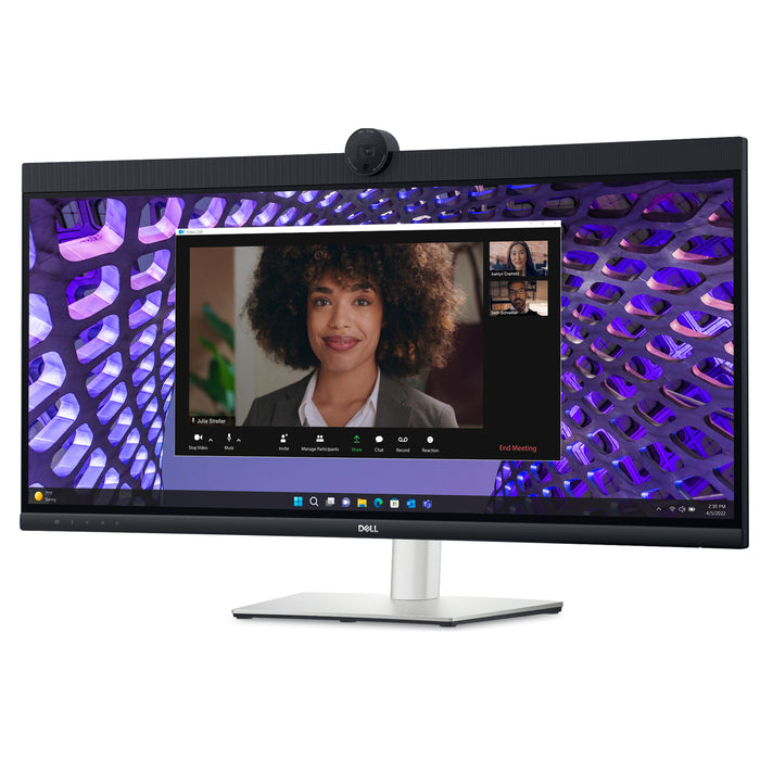 Dell P3424WEB 34" Ultrawide QHD Curved Conference Monitor With Built-in Camera