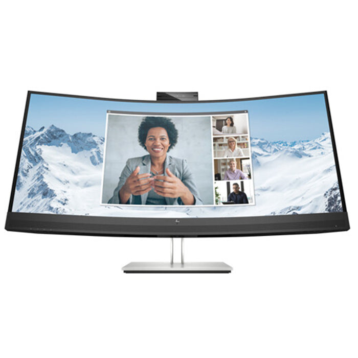 HP E34m G4 34" Ultrawide QHD Curved Monitor 3440x1440 - DisplayPort - HDMI - USB-C PD 65W - USB - RJ45 - Eye Ease - 1500R - 5MP Webcam - Speakers - 100x100 VESA