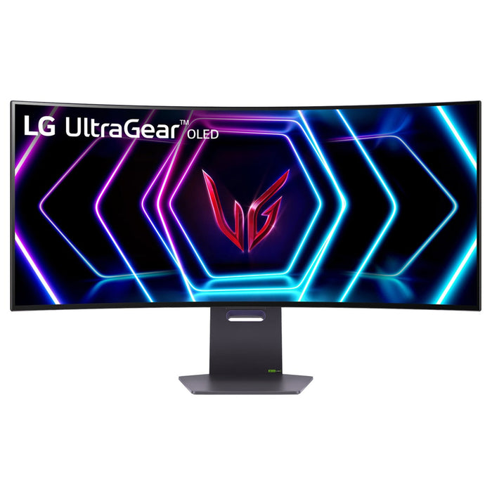 LG UltraGear 39GS95QE-B 39" WQHD 240Hz Curved OLED Ultrawide Gaming Monitor 3440x1440 - 0.03ms - DisplayPort - 2x HDMI -  800R - TrueBlack HDR400 - G-SYNC Compatible - Height Adjustable - 100x100 VESA