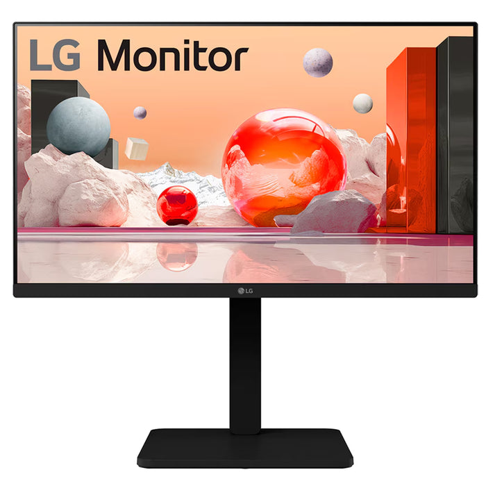 LG 24BA450-B 24" Full HD IPS Business Monitor 1920x1080 - 100Hz - HDMI + VGA + DisplayPort - Speakers - Built-in Power - Tilt / Height / Swivel / Pivot Adjustable - 100x100 VESA