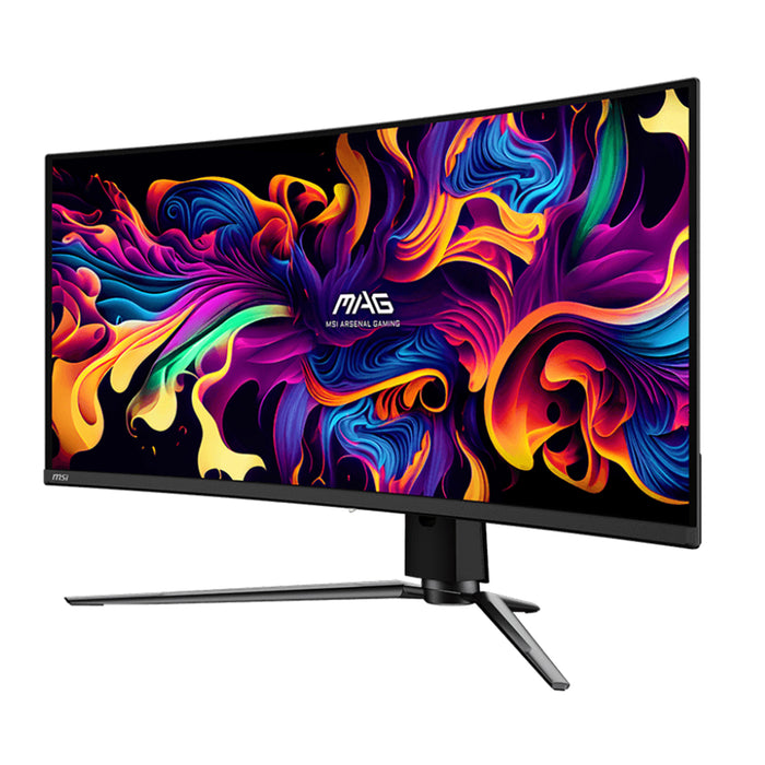 MSI MAG 341CQP QD-OLED 34" 175Hz Curved OLED Ultrawide Gaming Monitor 3440x1440 - 0.03ms - 175Hz - DisplayPort - 2X HDMI 2.1 - USB-C 15W - HDR True Black 400 - AMD FreeSync Premium Pro - Height Adjustable - 100x100 VESA