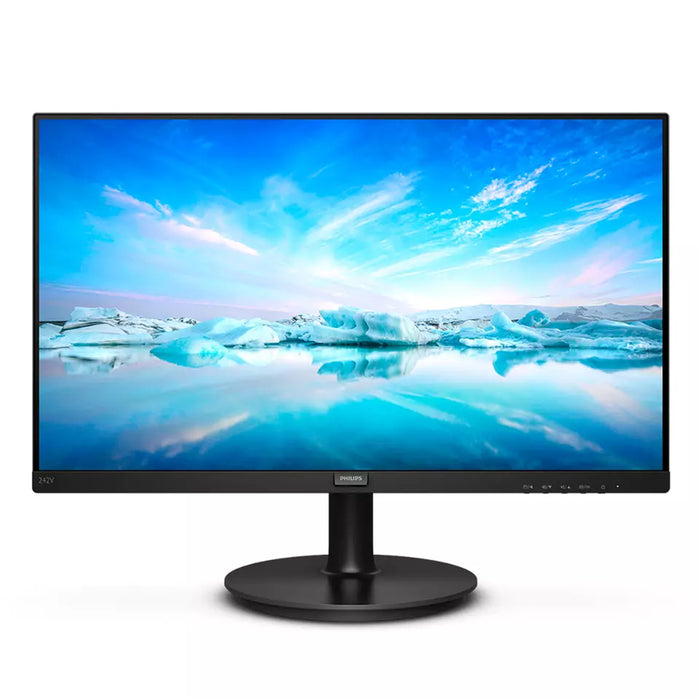 Philips 242V8A 24" FHD Monitor 1920x1080 - IPS - DisplayPort - HDMI - VGA - Speakers - Flicker- Free - Tilt Adjustable - 100x100 VESA