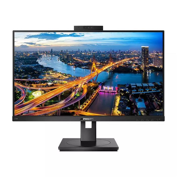 Philips 275B1H/75 27" QHD Video Conference Monitor 2560x1440 - IPS - DisplayPort - DVI - HDMI - USB HUB - 2MP Webcam - Speaker - Mic - Windows Hello - 123% sRGB - Height / Pivot / Swivel / Tilt Adjustable - 100x100 VESA