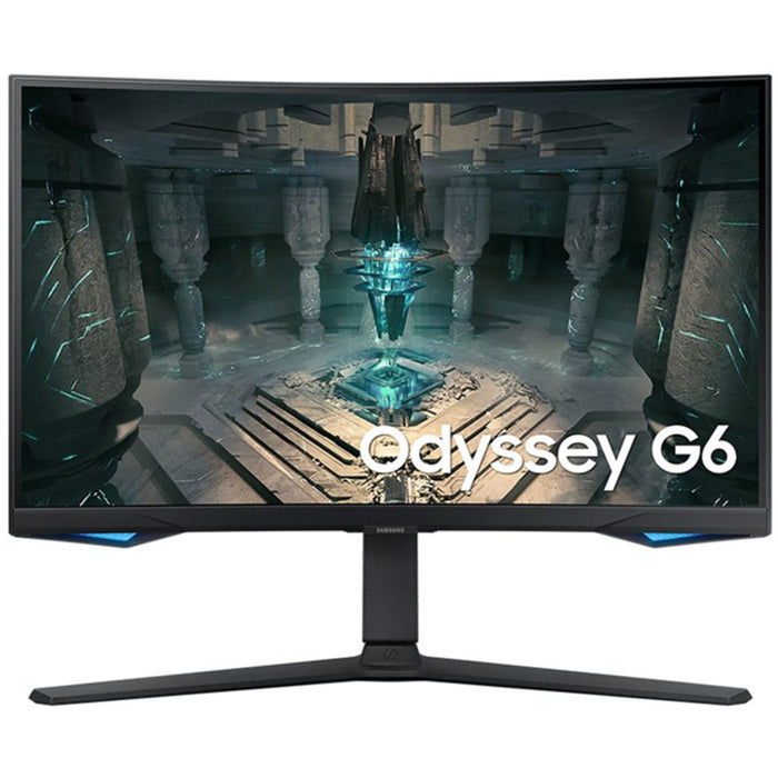 Samsung Odyssey G6 27" QLED QHD 240Hz Curved Gaming Monitor 2560x1440 - 1ms - DisplayPort - 2x HDMI - USB Hub - AC WiFi - HDR600 - R1000 - AMD FreeSync Premium Pro - Full Adjsutable Stand - Height / Pivot / Swivel / Tilt Adjustable - 100x100 VESA