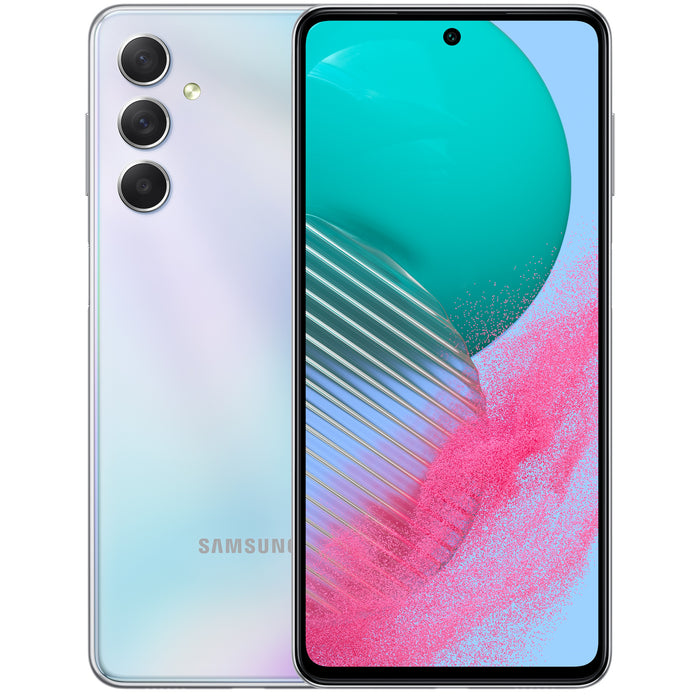 Samsung Galaxy M54 5G (2023) Dual SIM Smartphone - 8GB+256GB - Silver 6.7" 120 Hz FHD+ Super AMOLED+ Display - 108MP OIS Camera - Exynos1380 Chipset - 25W Fast Charging - 6000 mAh Battery