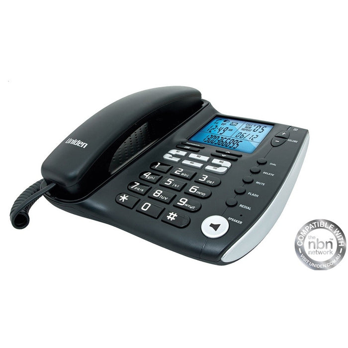 Uniden FP 1200 Corded Office Phone Advanced LCD - 70 Phonebook Memory - Digital Duplex Speaker Phone On Base - Operational Under Power Failure - 2.5mm Headset Compatible