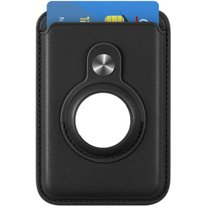 MagSafe Card Wallet with Built-in AirTag Pocket - Black fit 2-3 cards Compatible for iPhone 15/14/13/12 Series