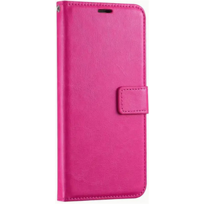 iPhone 15 Pro Max Flip Wallet Case - Pink 3 Card Slots - Cash Compartment - Magnetic Clip