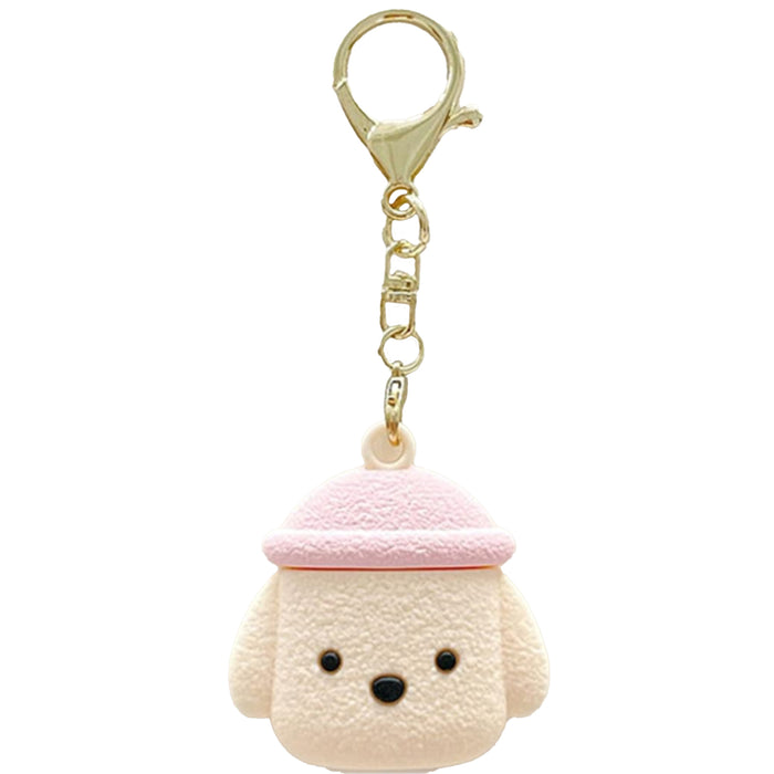 Silicone Protective Key Ring Case for Airtag - White Teddy Lightweight