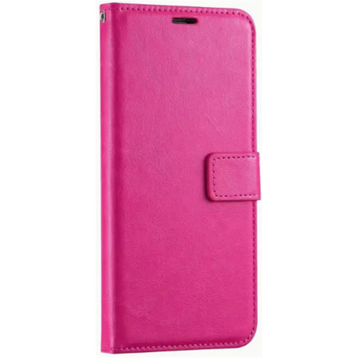 iPhone 16 Pro Max (6.9") Flip Wallet Case - Pink 3 Card Slots - Cash Compartment - Magnetic Clip