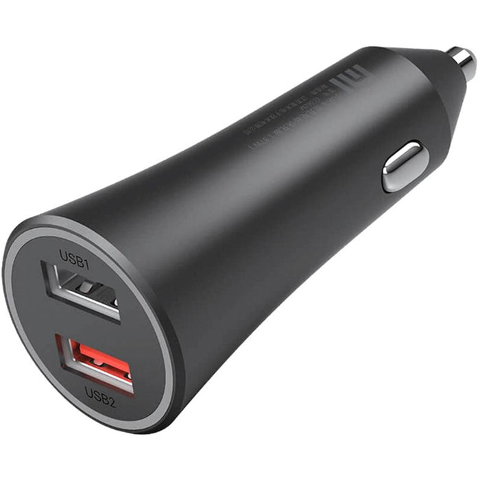 Xiaomi Mi 37W Dual-Port Fast Charging Car Charger - Single Port Max 27W outputMultiple protections Streamlined Black Matte Finished LED Indicator