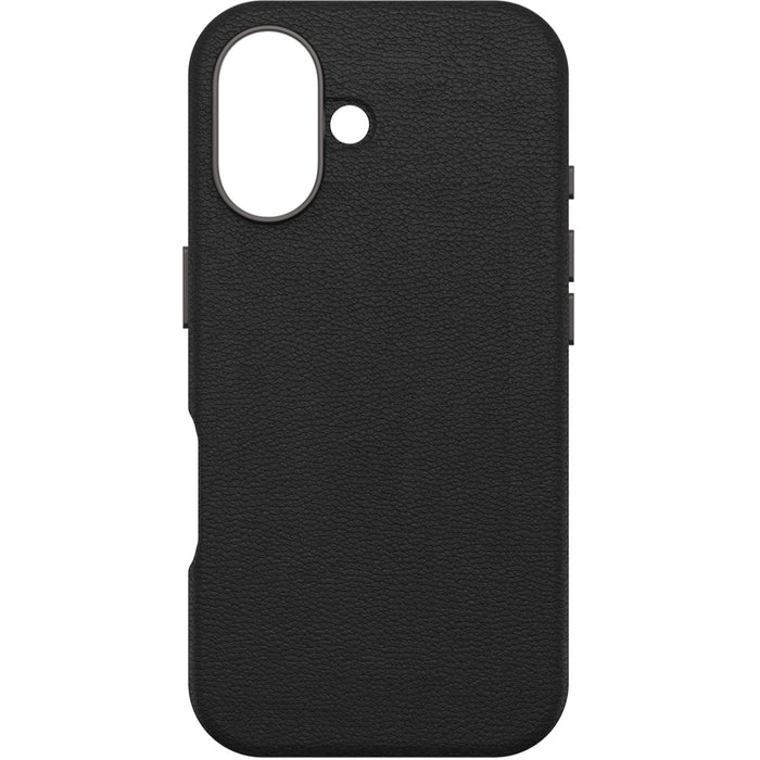 OtterBox iPhone 16 (6.1") Symmetry Cactus Leather Phone Case - Noir Ash/Black Scratch Protection - Flawless Clarity - Fingerprint Resistant