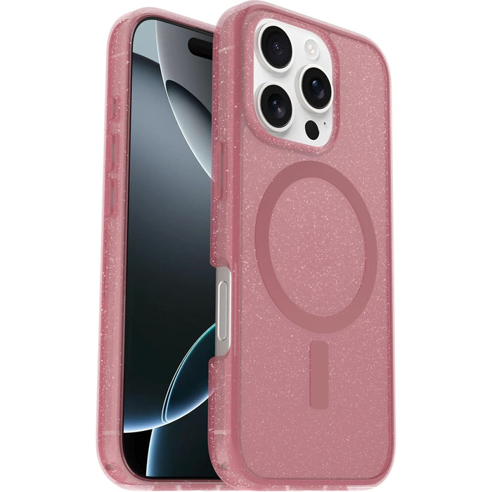 OtterBox iPhone 16 Pro (6.3") Symmetry Clear MagSafe Phone Case - Thimbleberry/Pink