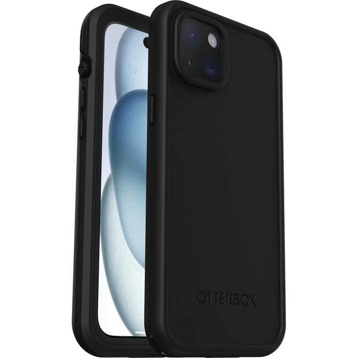 OtterBox iPhone 15 Plus (6.7") Fre Series MagSafe Case - Black Waterproof (IP68) - Shockproof - Dirtproof - Sleek & Slim Protective Case with Built in Screen Protector - 5X Tested to Military Standard