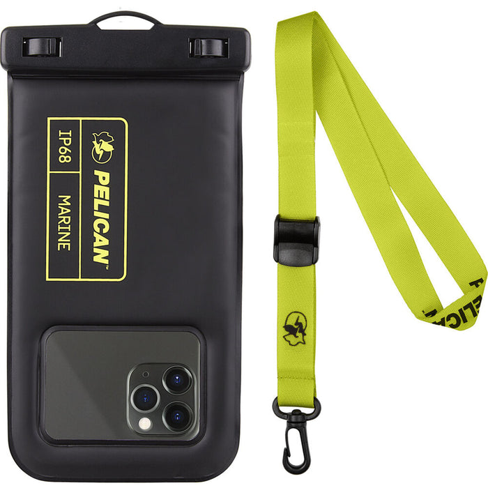 Pelican Marine Waterproof Floating Pouch - Black / Lime Green