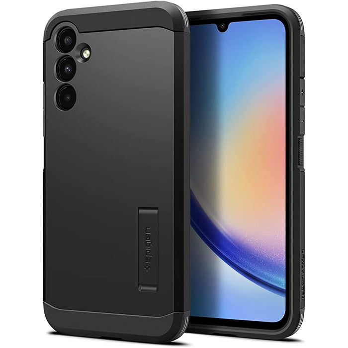 Spigen Galaxy A34 5G (2023) Tough Armor Case - Black HEAVY DUTY - 3-Layer Extreme Protection - Air Cushion Technology