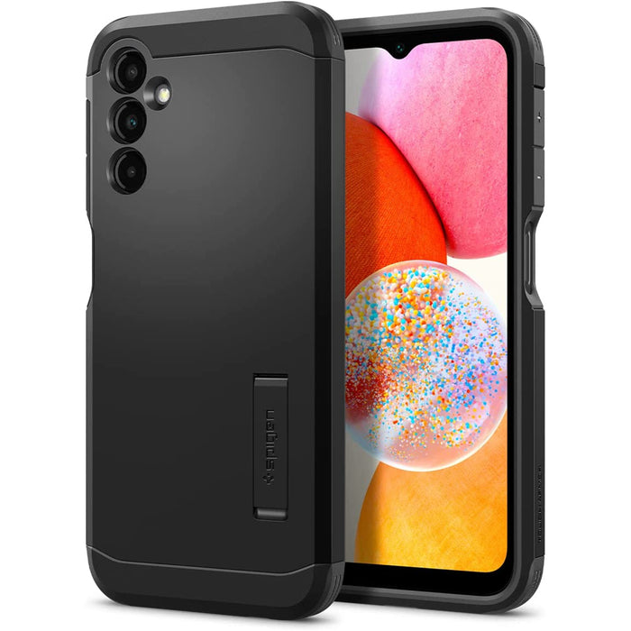 Spigen Galaxy A14 4G (2023) Tough Armor Case - Black HEAVY DUTY - 3-Layer Extreme Protection - Air Cushion Technology