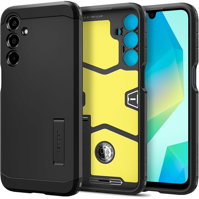 Spigen Galaxy A16 5G (2024) Tough Armor Case - Black HEAVY DUTY - 3-Layer Extreme Protection - Air Cushion Technology