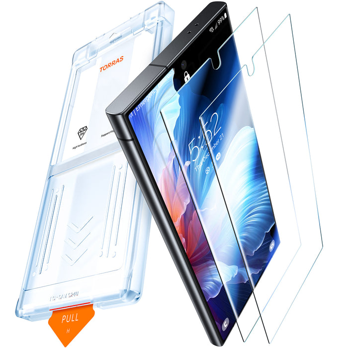 Torras Galaxy S24 Ultra 5G Premium Tempered Glass Screen Protector (2 Pack) - Clear 0.04s Fingerprint Unlock