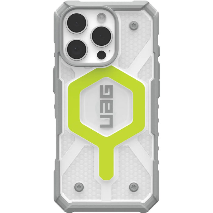 Urban Armor Gear iPhone 16 Pro (6.3") Pathfinder Clear MagSafe Phone Case - Active Neon