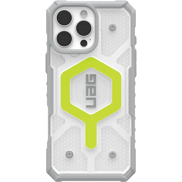 Urban Armor Gear iPhone 16 Pro Max (6.9") Pathfinder Clear MagSafe Phone Case - Active Neon