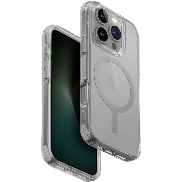 Uniq iPhone 16 Pro (6.3") Combat Case - Stone Grey Magsafe Compatible - Military Grade Drop Protection - 5H Scratch-Resistance with 360 degree Impact Bumper