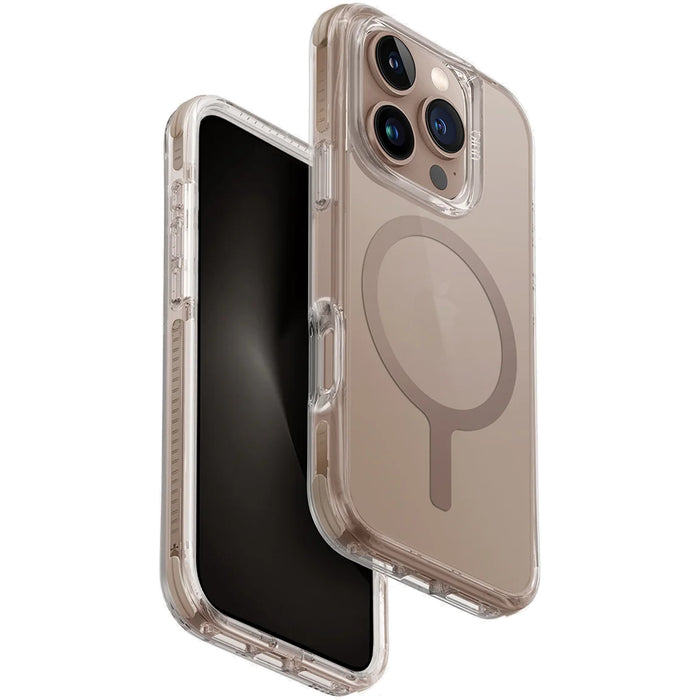 Uniq iPhone 16 Pro (6.3") Combat Case - Taupe Gold Magsafe Compatible - Military Grade Drop Protection - 5H Scratch-Resistance with 360 degree Impact Bumper