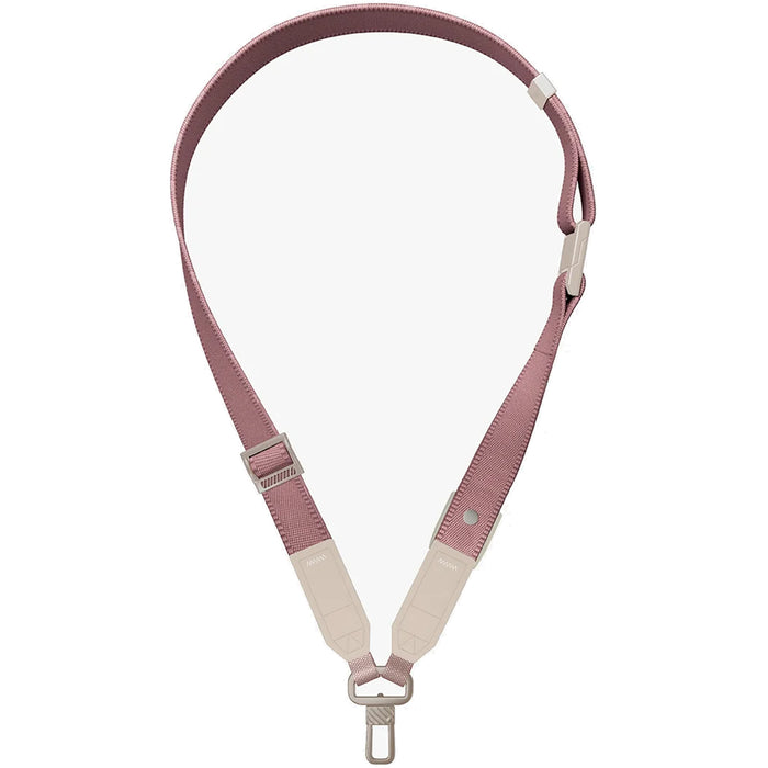 Uniq Vista 2-in-1 Lanyard and Hand Strap - Light Burgundy Lightweight Comfort and Less Slippage Flat Strap Design Versatile Utility Crossbody Lanyard for Phones and other accessories Includes Strap Card for Universal Compatibility